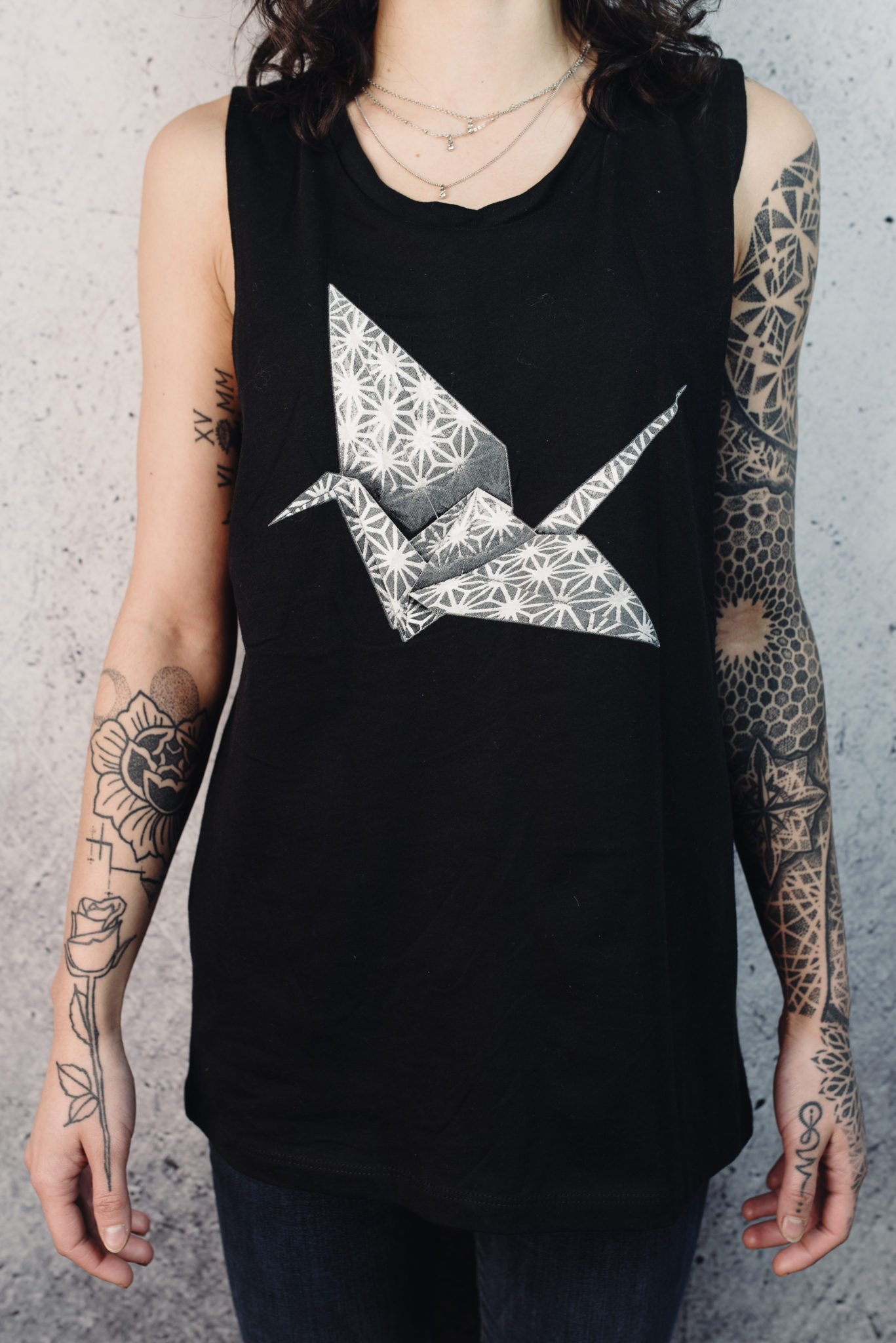 All Sacred | Women's Paper Crane Muscle Tank